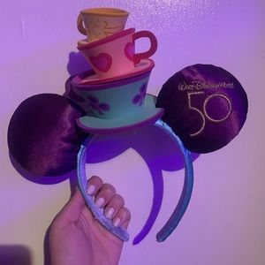Disney 50th Mickey The Main Attraction Mad Tea Party Ears Headband
